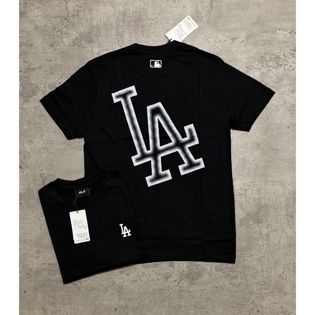 Kaos Branded MLB LA BlackWhite Print//Baju Kaos NY Premium//Kaos Branded Unisex