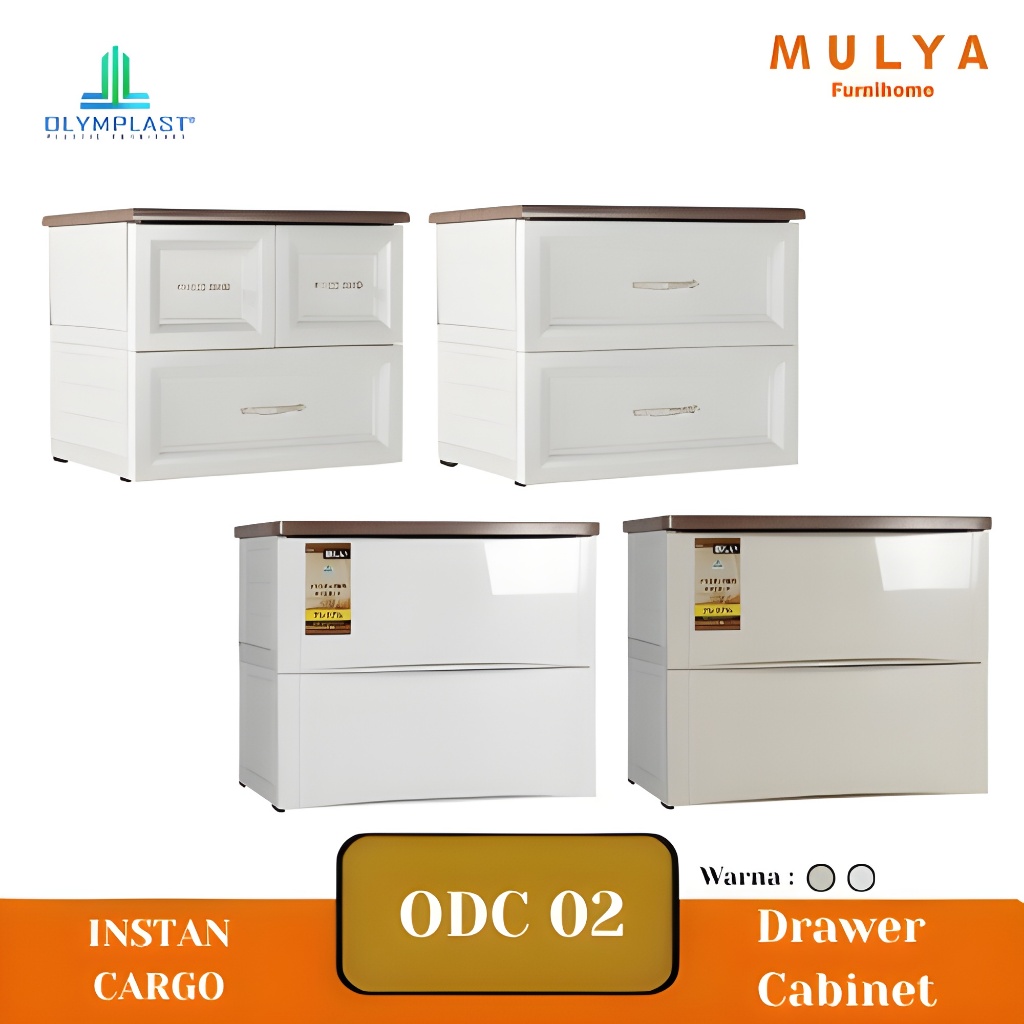 Olymplast Drawer Cabinet Susun 2/Lemari Laci Plastik| ODC 02 Modern/ODC 02 Classic