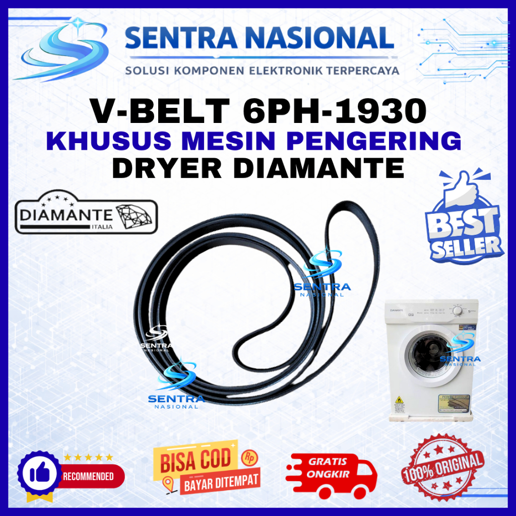 KARET MESIN PENGERING 6PH-1930 DIAMANTE ORIGINAL| BELTING DRYER DIAMANTE 6PH 1930 ASLI | VANBELT DRY