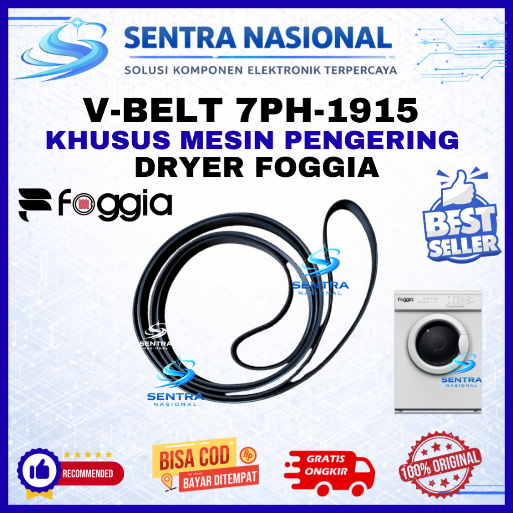 KARET MESIN PENGERING 7PH-1915 FOGGIA ORIGINAL| BELTING DRYER LAUNDRY FOGGIA 7PH 1915 ASLI | VANBELT