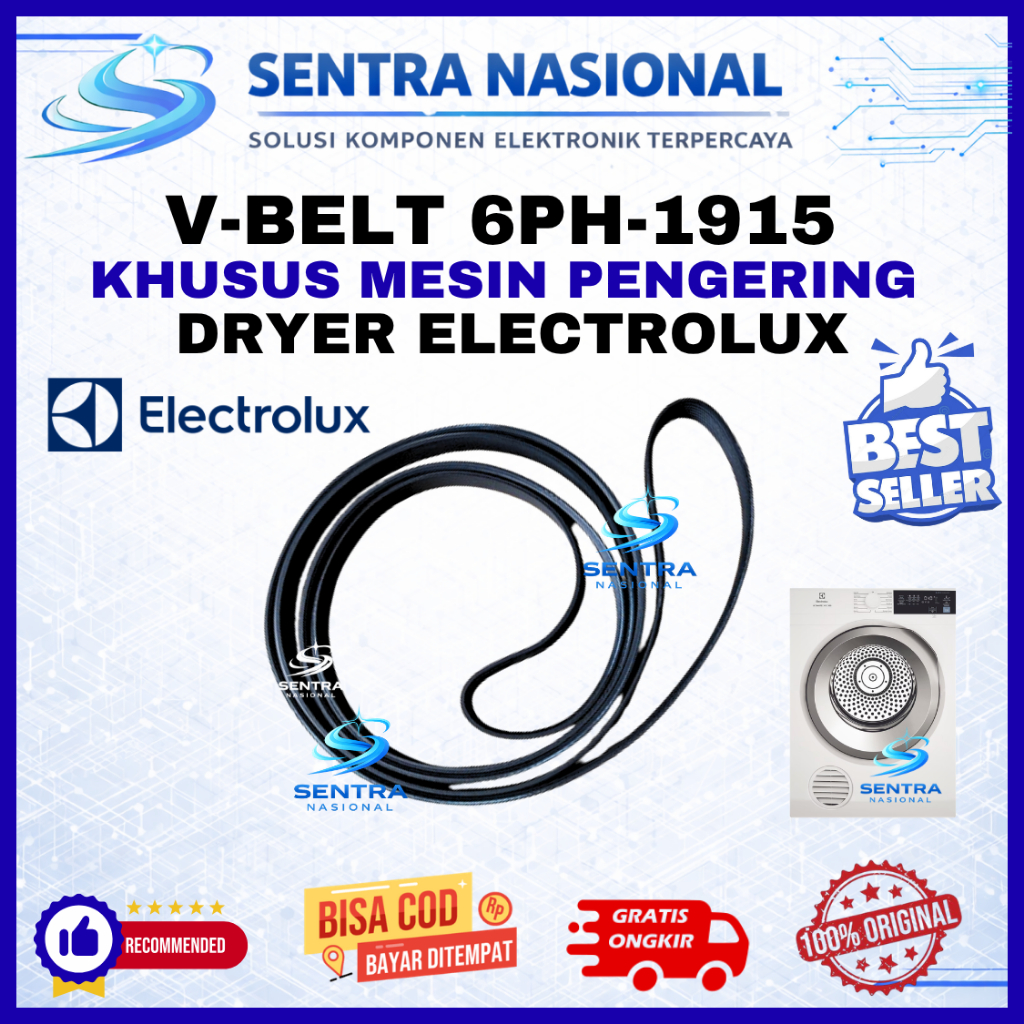 KARET MESIN PENGERING 6PH-1915 ELECTROLUX ORIGINAL| BELTING DRYER ELECTROLUX 6PH 1915 ASLI | VANBELT