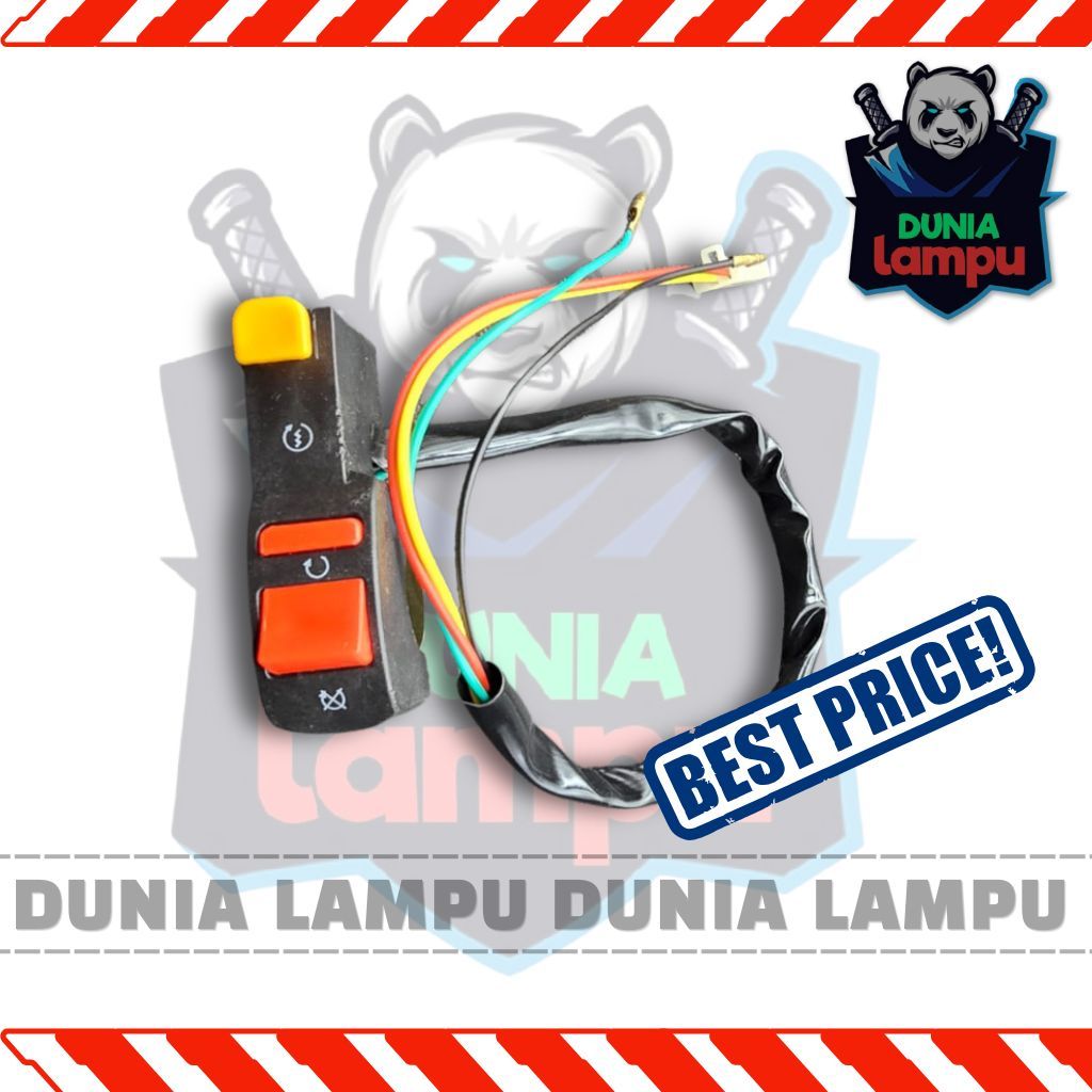 PROMO Saklar Motor Universal 1 Set / Saklar 3 Tombol Motor Kanan Universal Saklar On Off Motor S2637