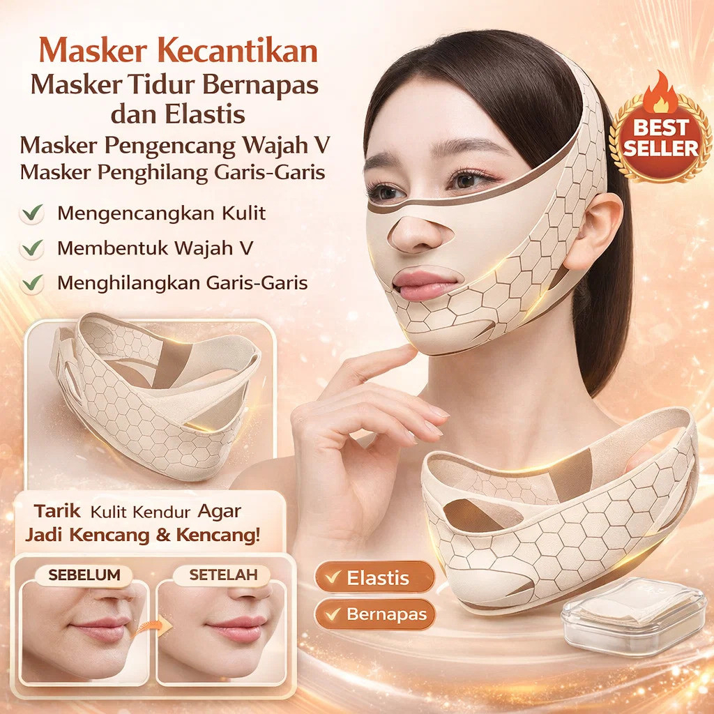 Beli 1 gratis 1 -  Mask V Face Facial Slimming Bandage Tighten Nasolabial Folds Facial Lifting Mask/