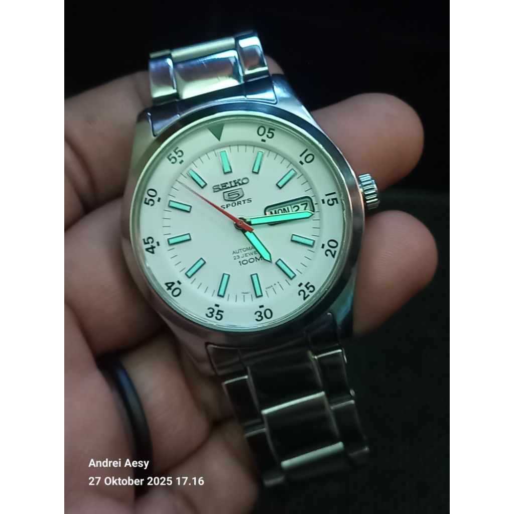 Seiko 5 Sports SNZG03K1 Automatic Military White Dial