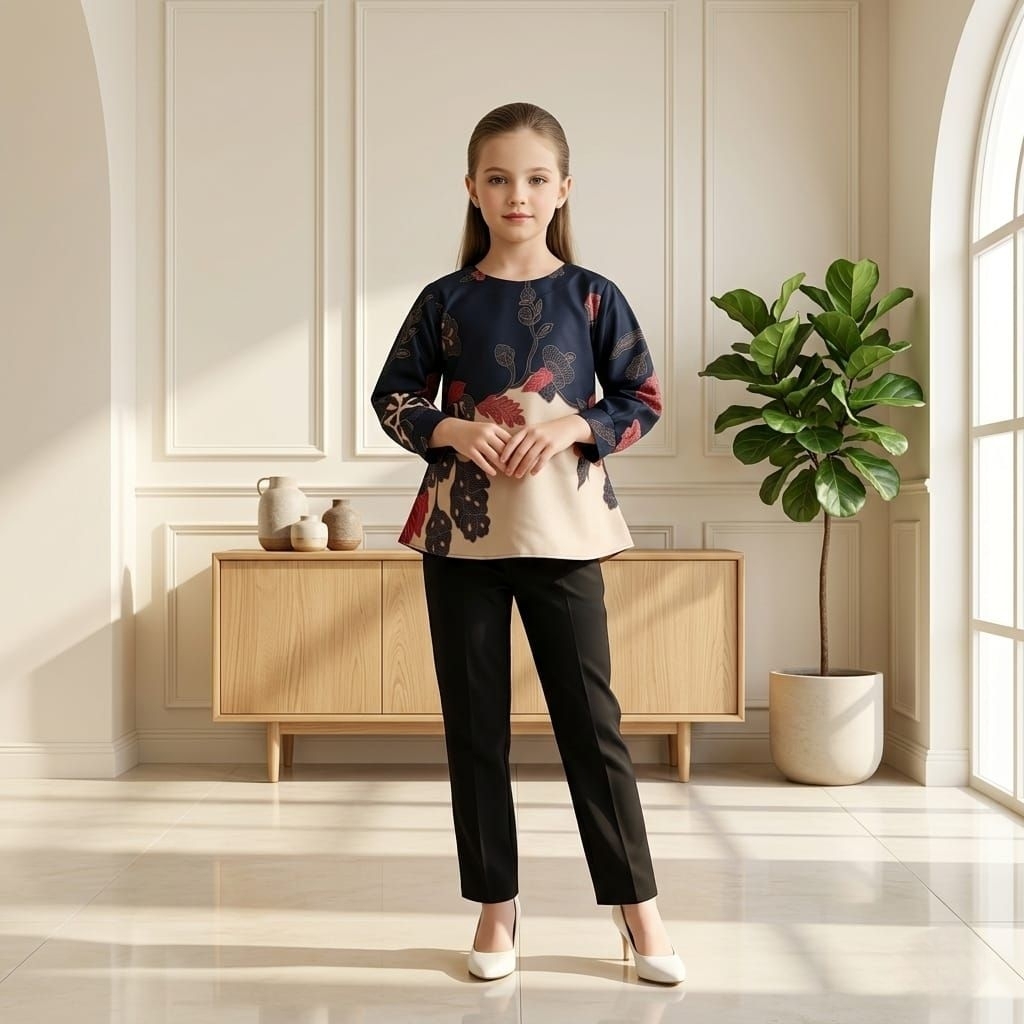 Batik Anak || Blouse Batik Anak Perempuan || Atasan Batik Anak Perempuan