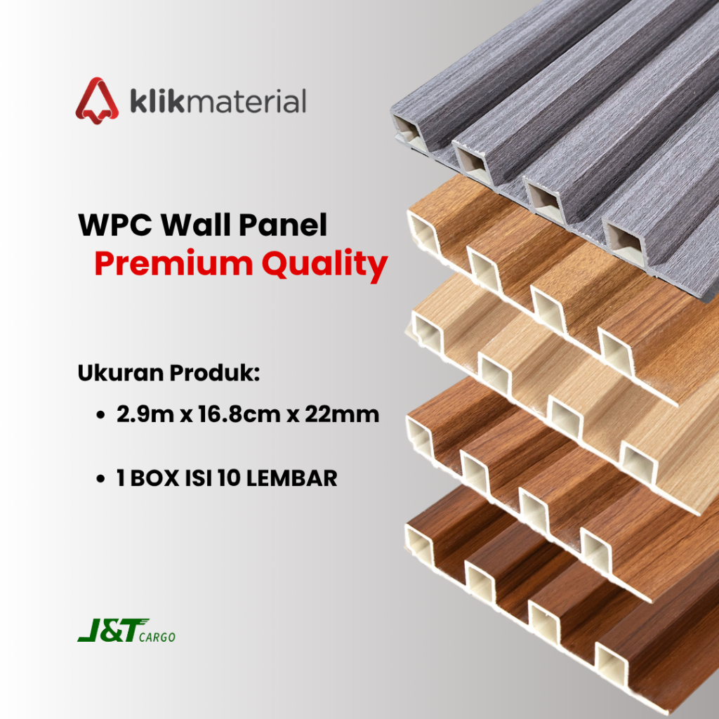 WPC Wall Panel 3 Meter | Fluted Panel Dinding Motif Kayu 3D | Wall Panel Dinding Lembaran TERMURAH 