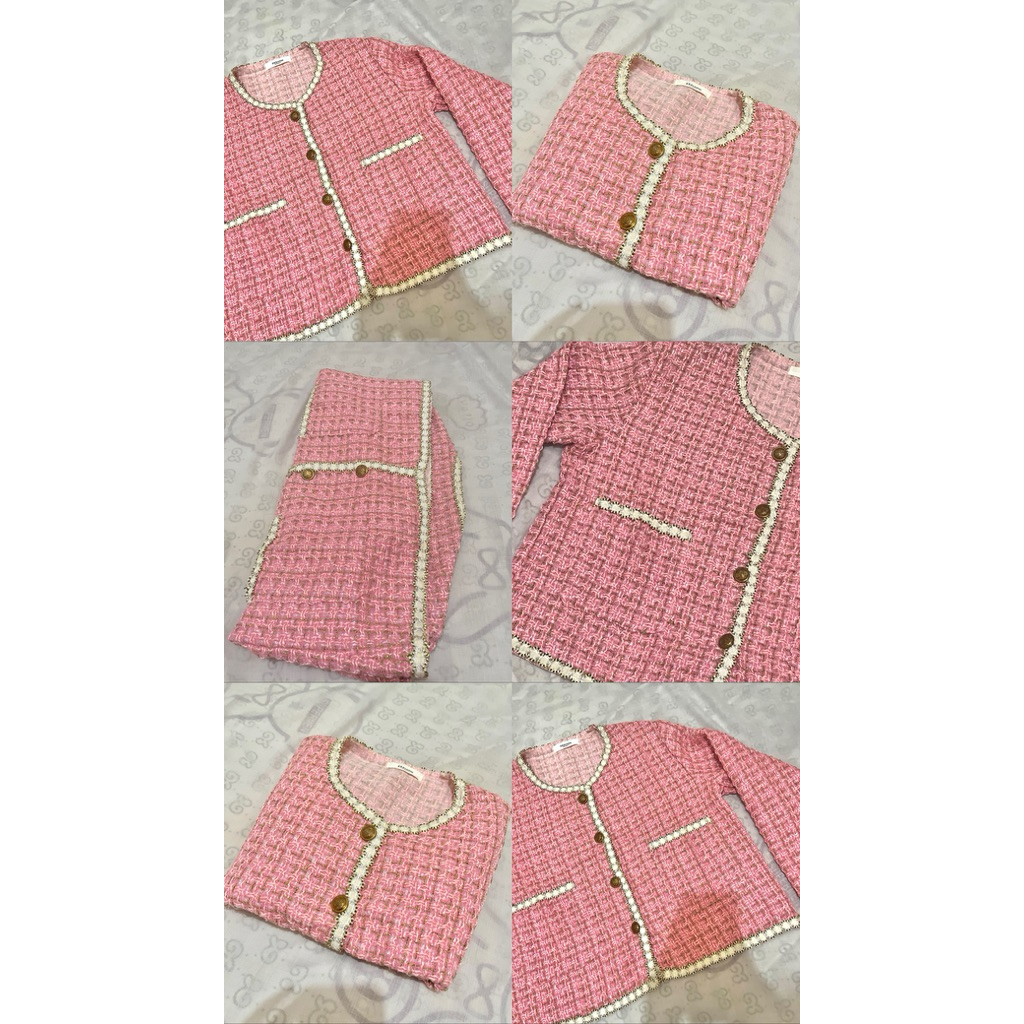 Preloved blazer tweed pink
