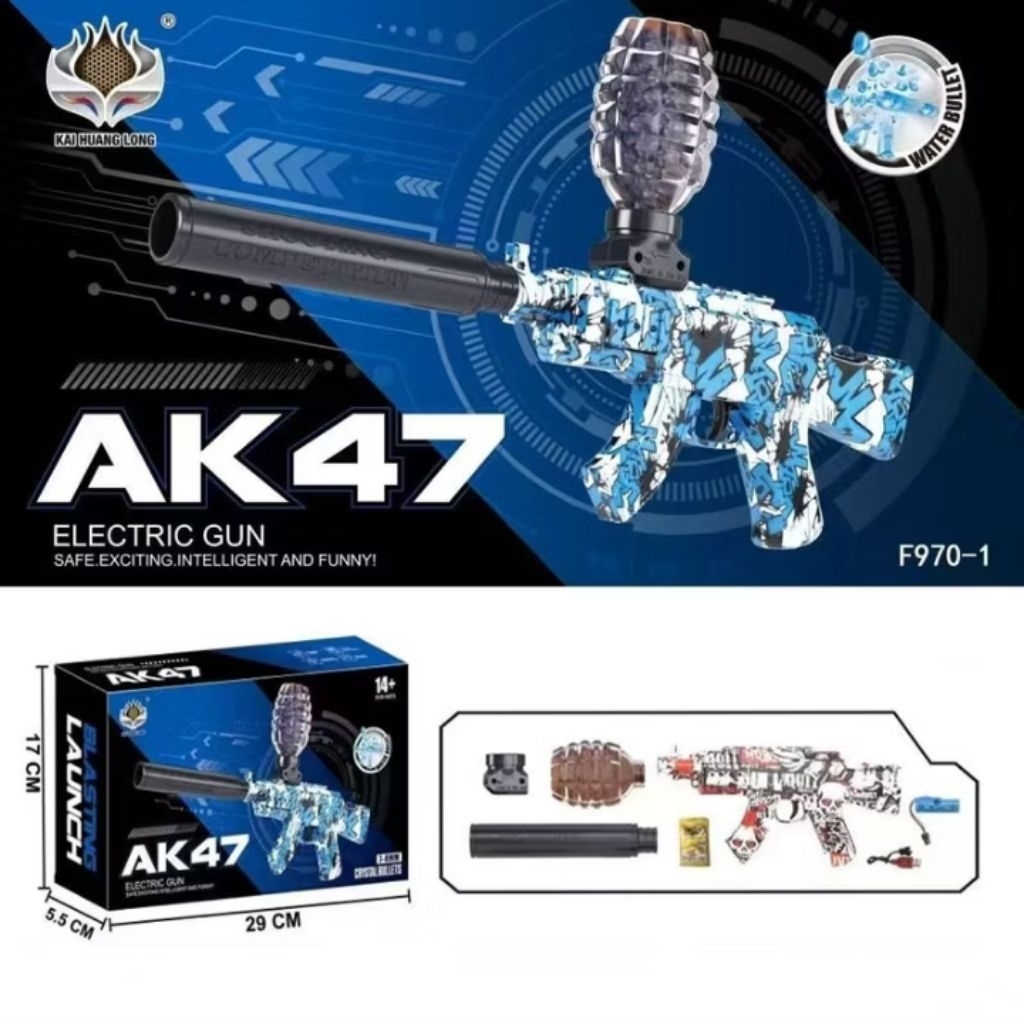 Mainan Anak Tembakan AK 47 Electric Gun Water Gel