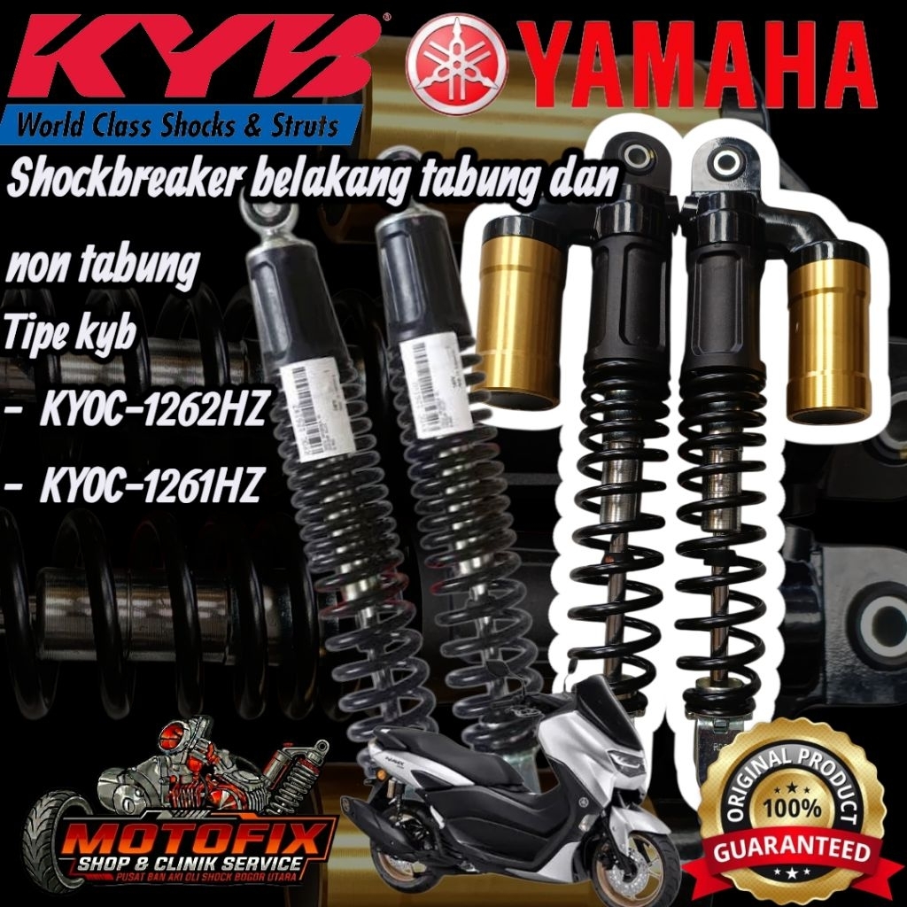 KYB Shockbreaker Belakang Tabung & Non Tabung Tipe KYB KYOC-1262HZ & KYOC-1261HZ untuk Yamaha NMAX &