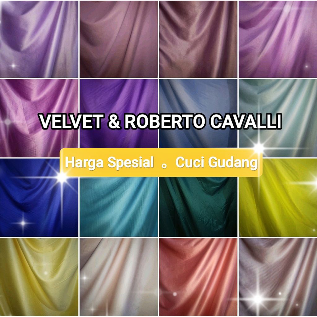 Kain Velvet & Roberto Cavalli, harga per meter