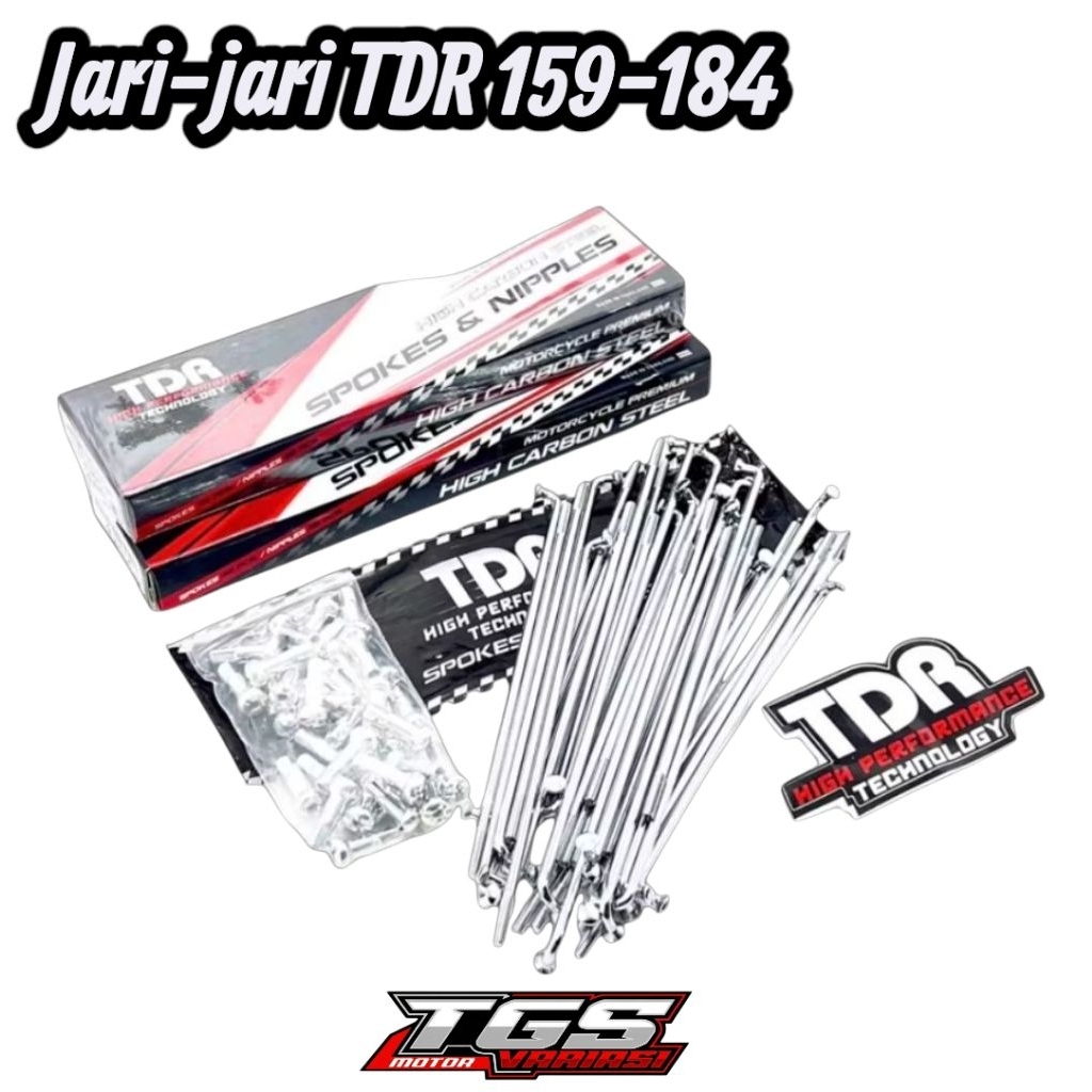Jari-jari/Ruji TDR croum anti karat kualitas terbaik Velg Ring 17 Ukuran 159-184 Untuk motor Supra X