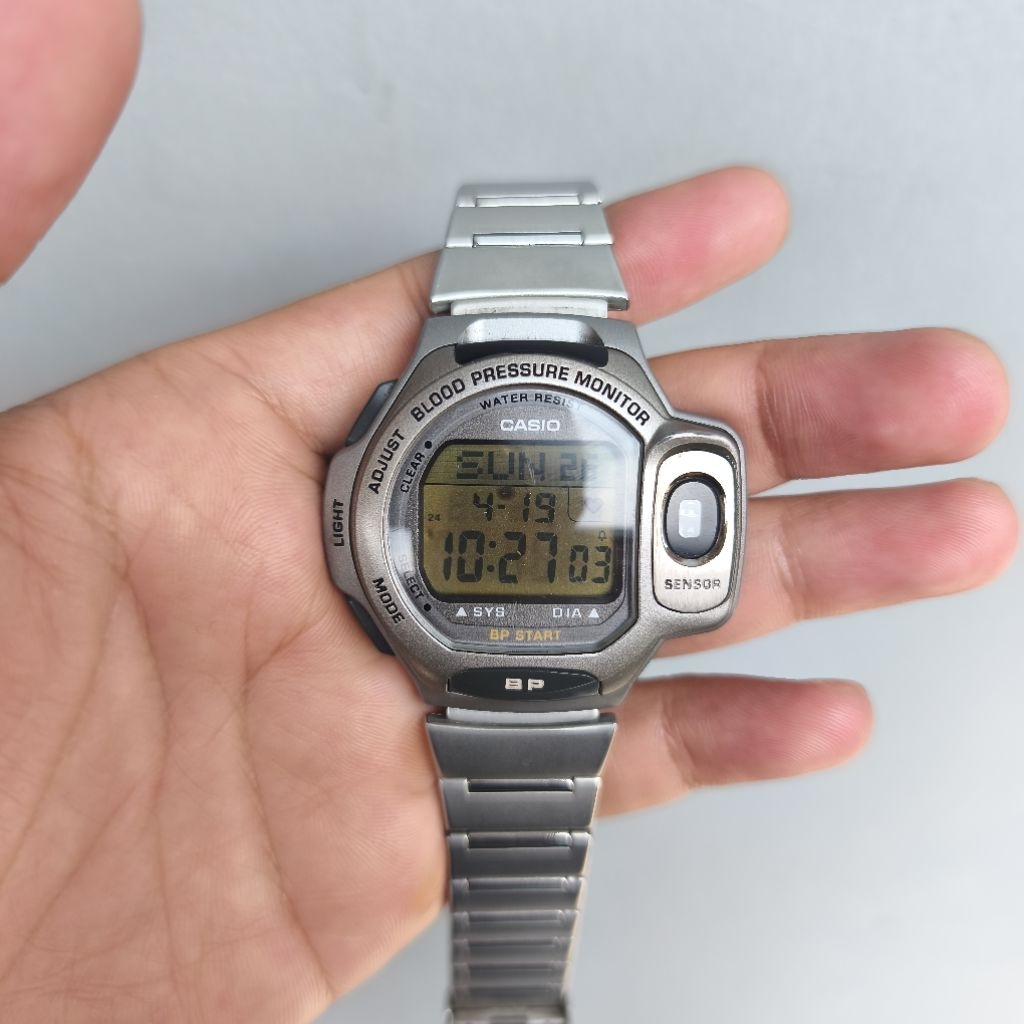 JAM TANGAN CASIO BP BLOOD PRESSURE ORIGINAL VINTAGE RARE