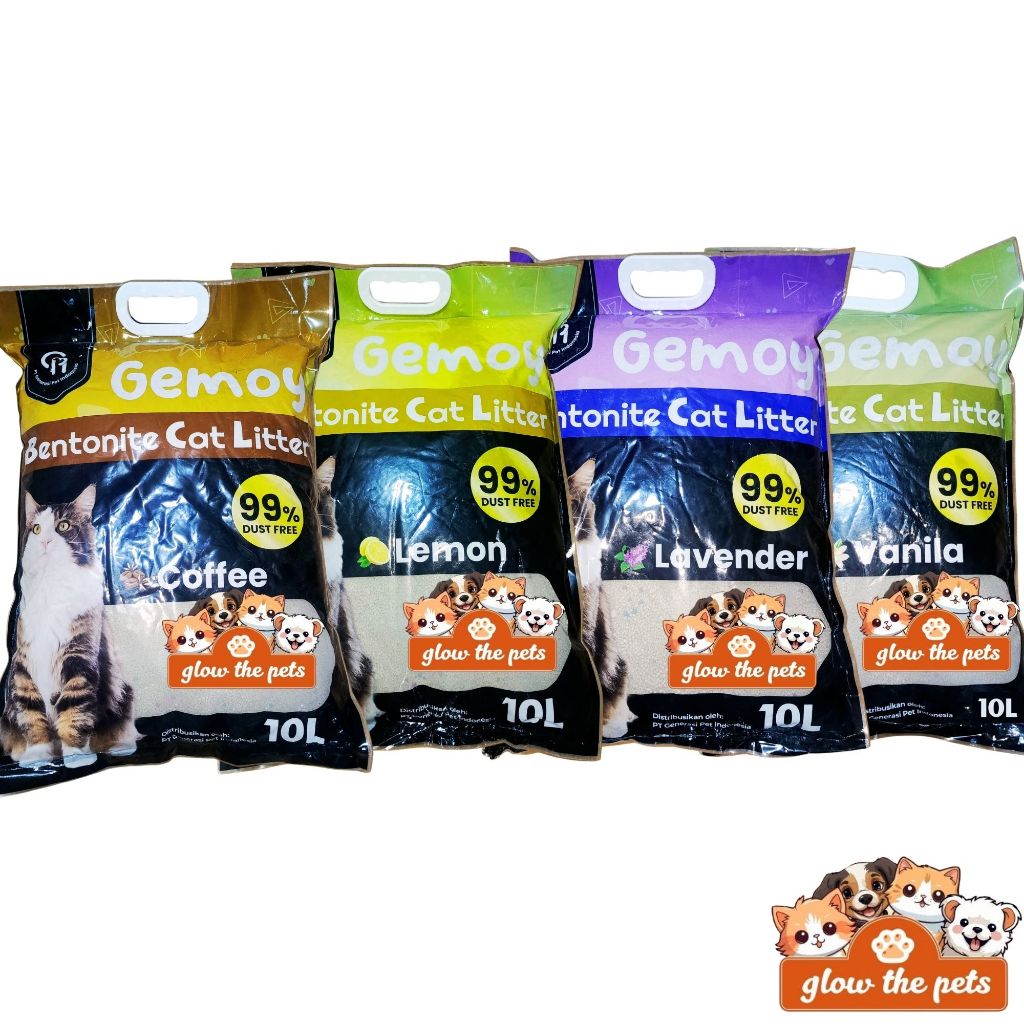 Pasir Gumpal Gemoy Cat Litter 10L Pasir Import Gemoy Bentonite Cat Litter