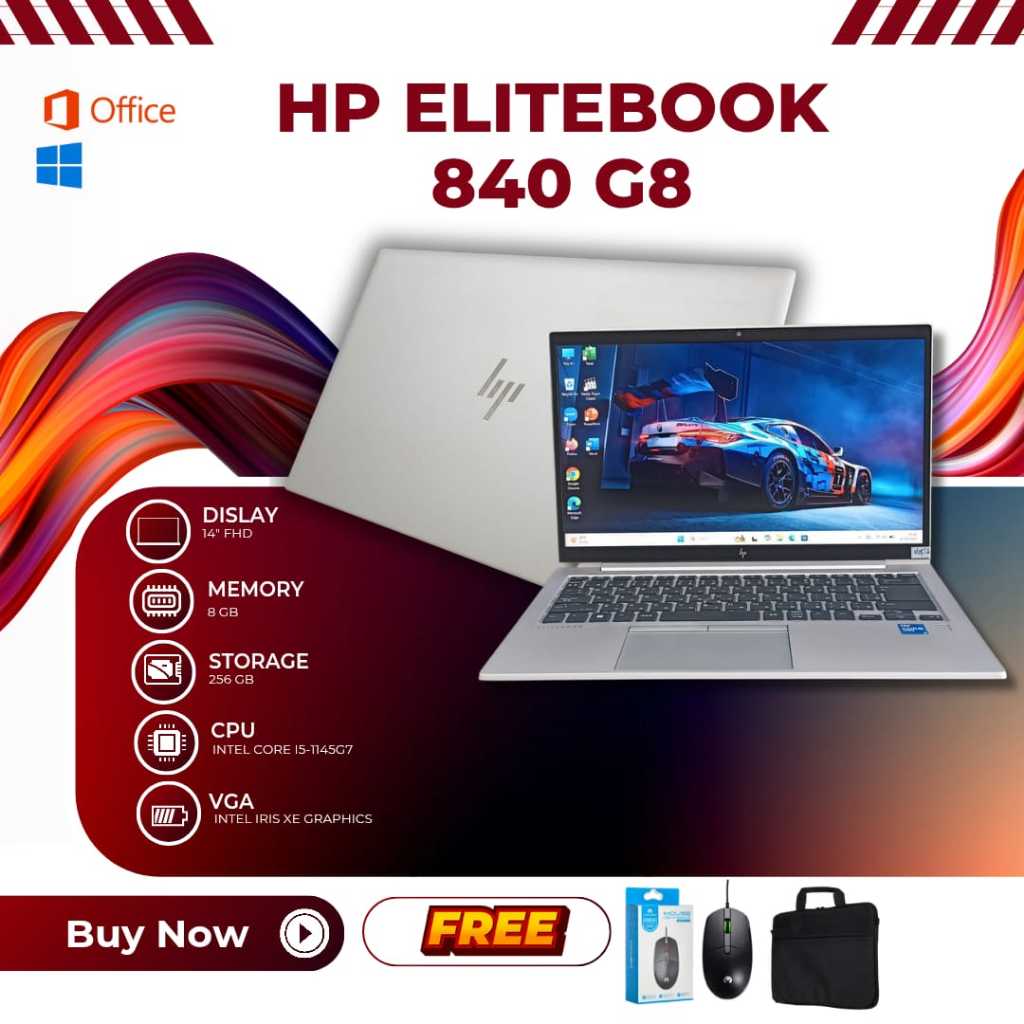 Laptop HP Elitebook 840 G8 Intel Core i5-1145G7 RAM 8 GB SSD 256 GB LED 14 Inch FHD