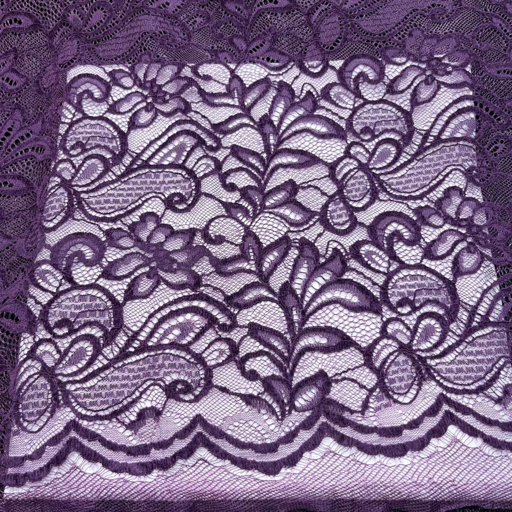 Material bahan kain brukat motif tulang timbul dengan embosan bludru