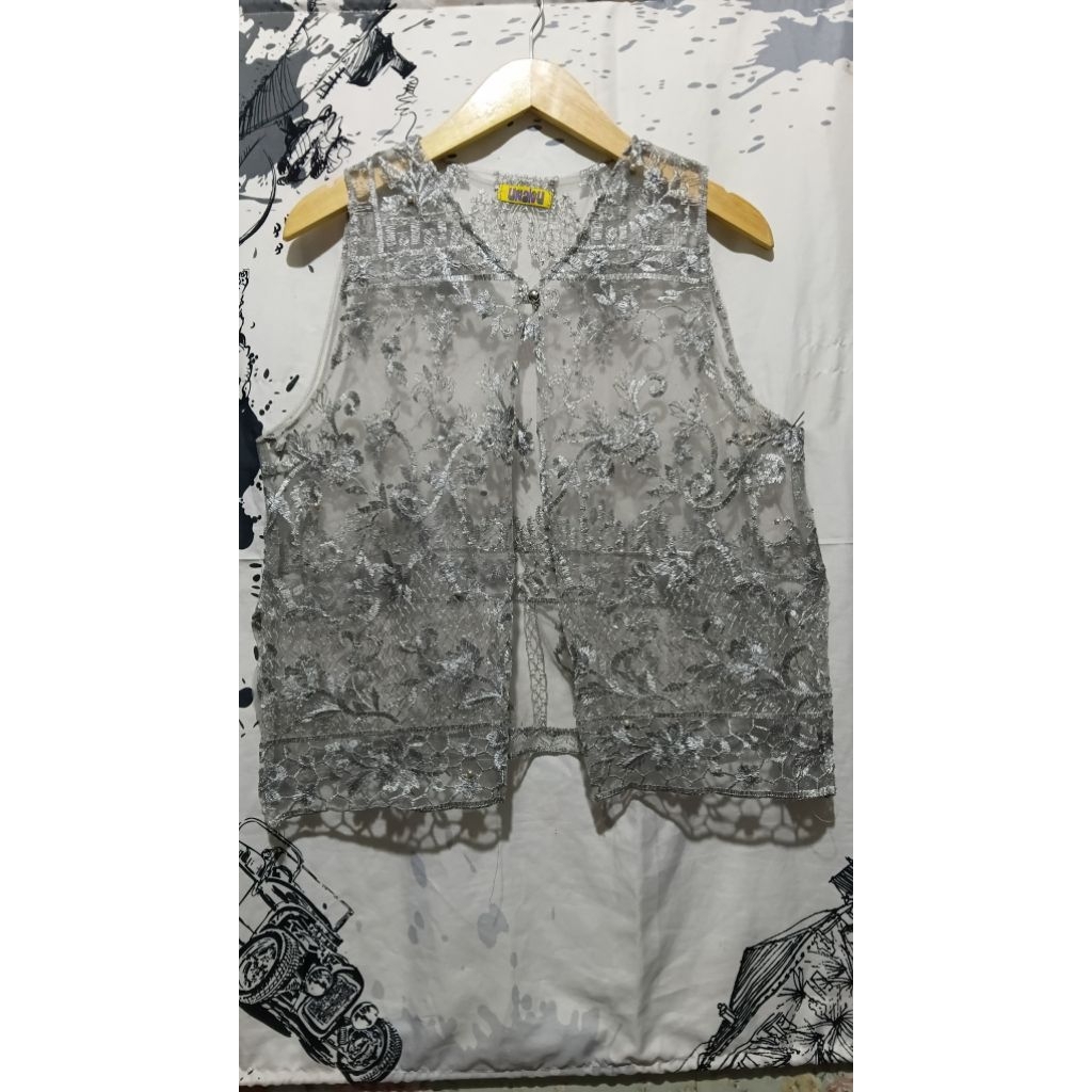 Vest brukat wanita/Ld 105/panjang 58/Rompi Brukat wanita dewasa/Rompi cantik/baju lebaran