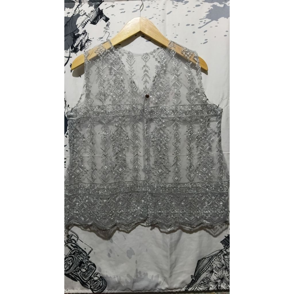 Vest brukat wanita/Ld 100/panjang 60/Rompi Brukat wanita dewasa/Rompi cantik/baju lebaran