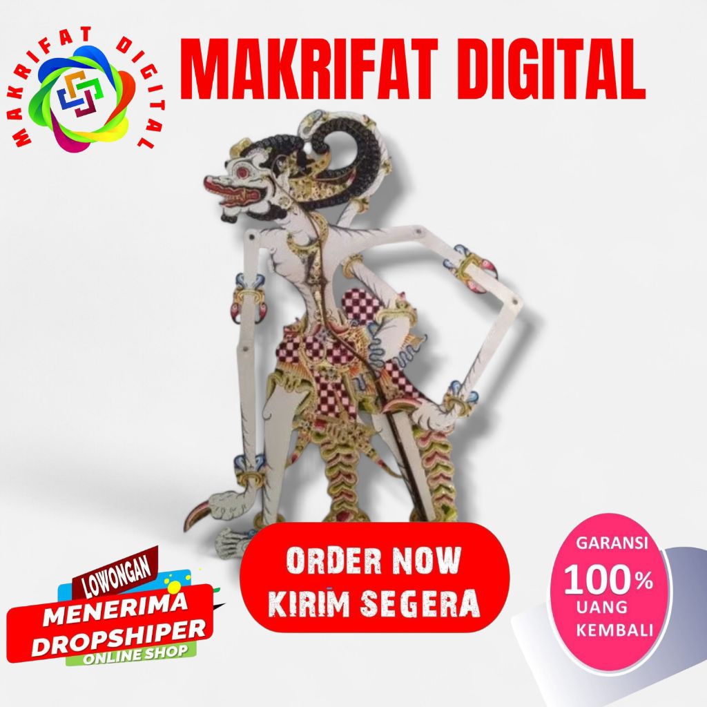 ZACK MART Wayang Kulit Asli HANOMAN Halus Standar Dalang