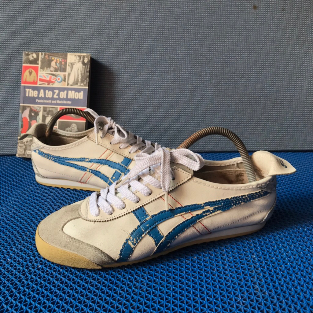 Onitsuka Tiger MEXICO 66 White Blue French Stripe  Used Beater condition Bisa Di Repaint Bagian Stri