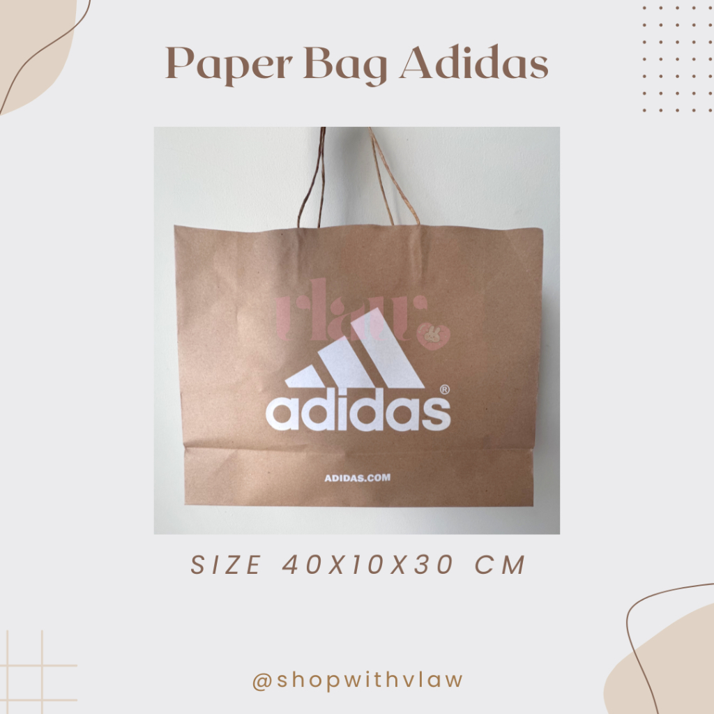 (READY) Paper Bag Adidas (Coklat)
