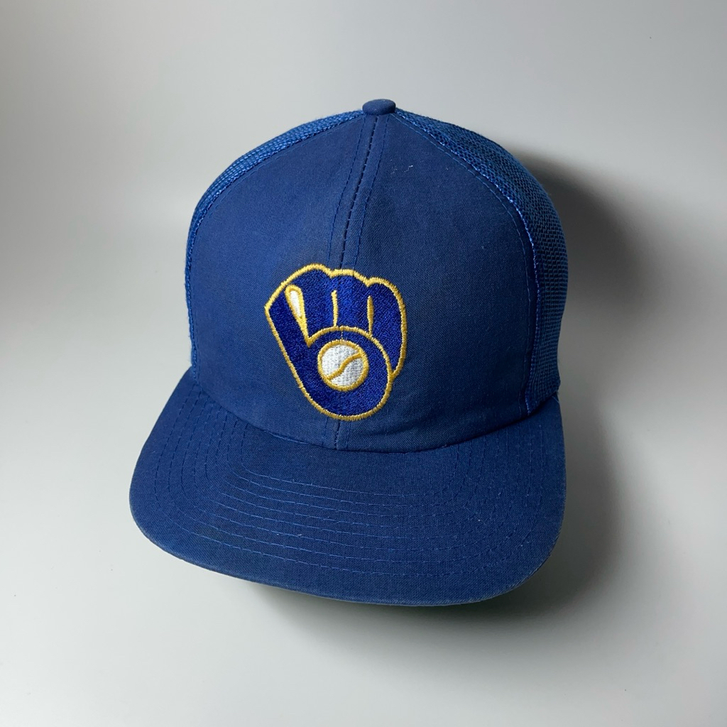 Topi Trucker MLB Milwaukee Blue