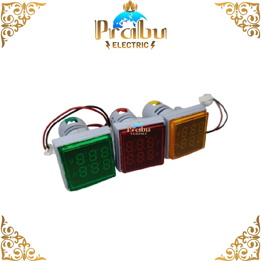 PILOT LAMP VOLT 500V AMPERE 100A/ PILOT LAMP V+AM / PILOT LAMP VOLTMETER AMPERE METER