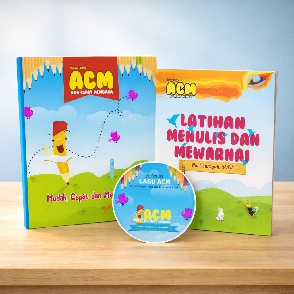 Grosir atau Satuan Paket 1 Buku Belajar Membaca Anak TK-PAUD-SD-MI Metode Aku Cepat Membaca (ACM)