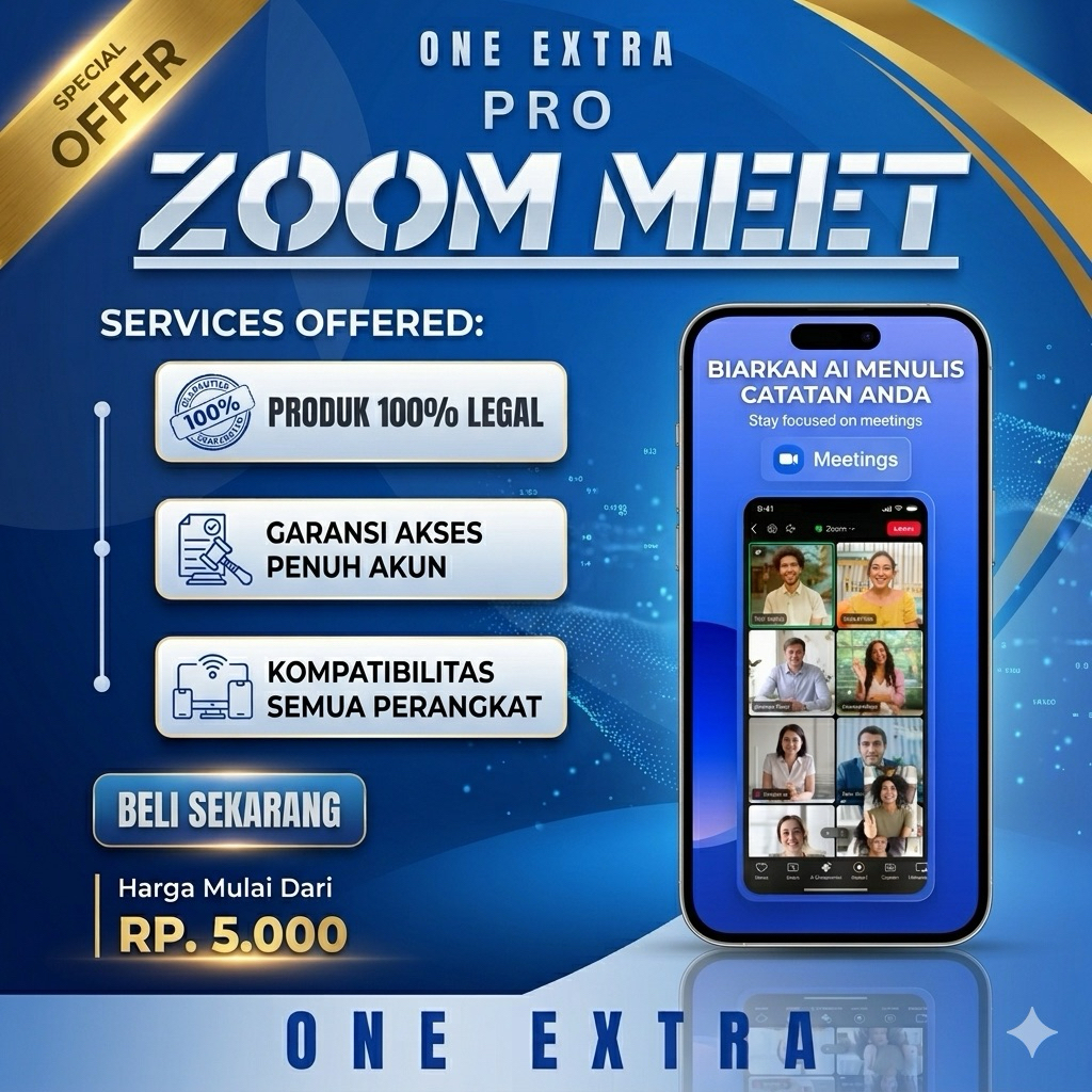 Zuum Zoom Pro Meeting Premium 1 Bulan Full Garansi