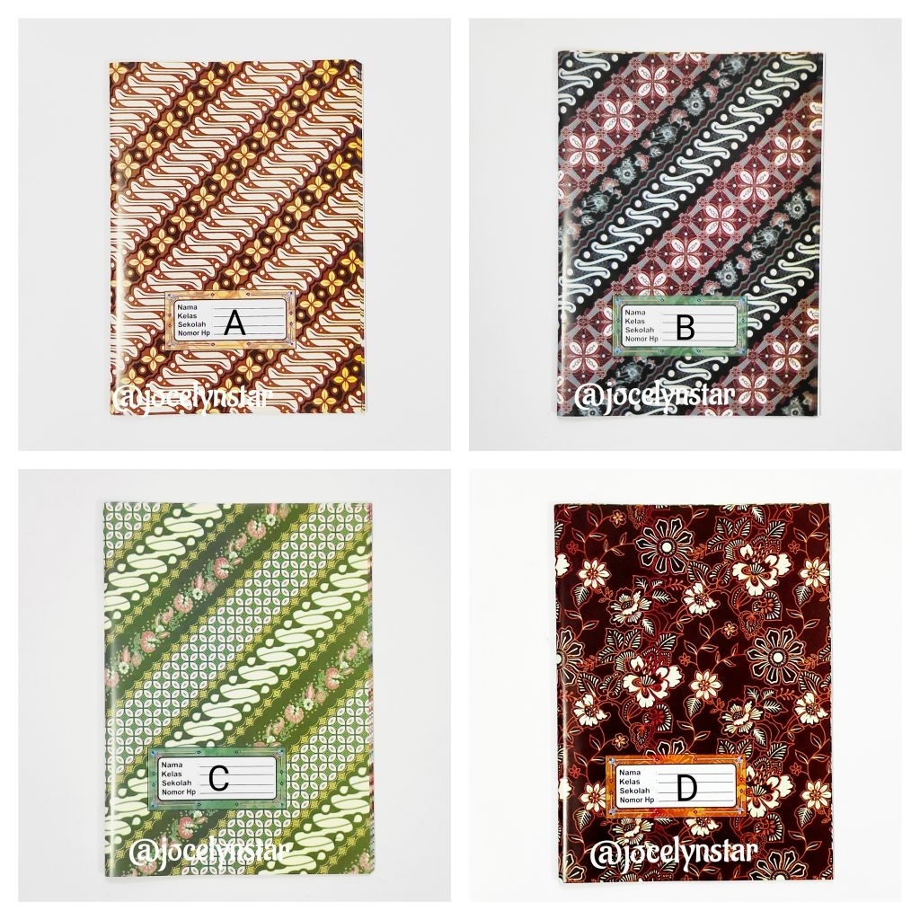 Sampul buku batik uk. Buku kwarto/ sampul buku tulis SIDU