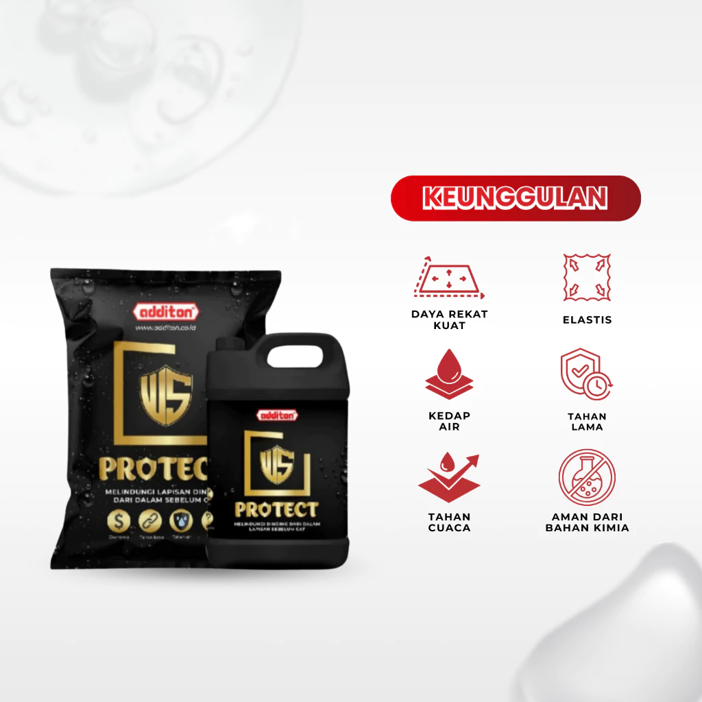 ADDITON WS Protect 20 Kg – Cat Anti Bocor & Waterproofing untuk Dinding Rembes dan Bocor