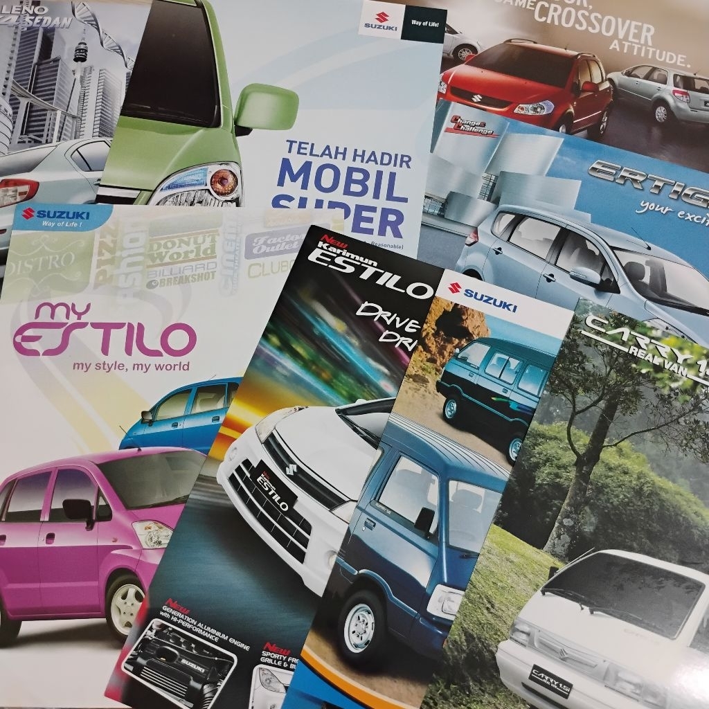 Brosur Flyer Suzuki SX4 Baleno Carry Ertiga Karimun Estillo Wagon R