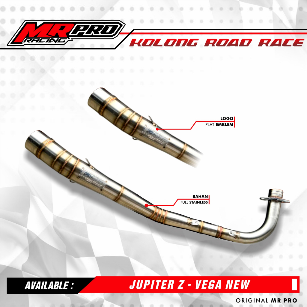 LEHER KNALPOT JUPITER Z VEGA R KOLONG ROAD RACE BY MRPRO RACING