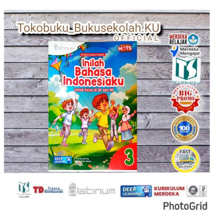 Diskon BUKU PLATINUM BAHASA INDONESIA  KELAS 3 SD/MI TERBARU 2026 PENERBIT TIGA SERANGKAI