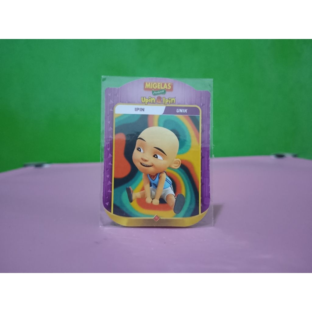 Kartu AR Card MIE GELAS x UPIN & IPIN - IPIN - Unik Murah Retro Vintage Rare Koleksi Mainan Anak Ana