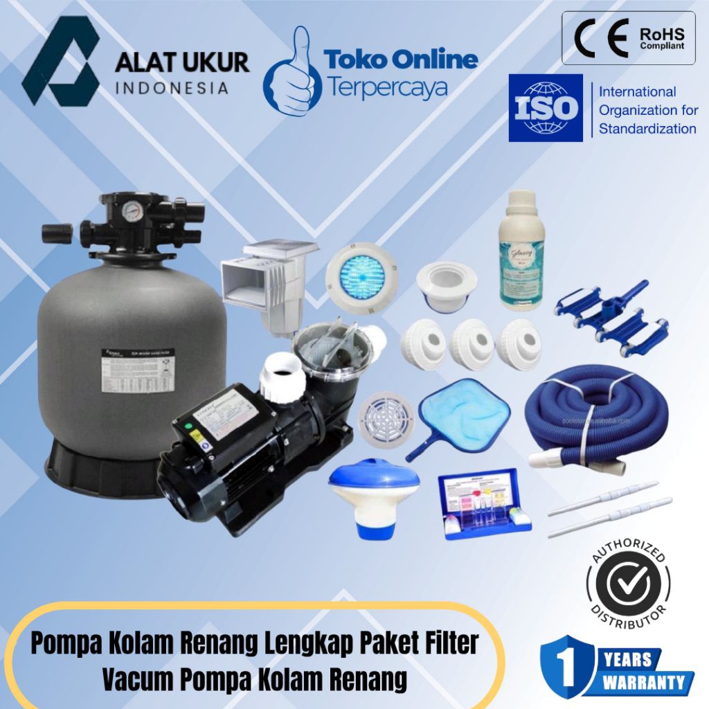 Pompa Kolam Renang Lengkap Paket Filter Vacum Pompa Kolam Renang
