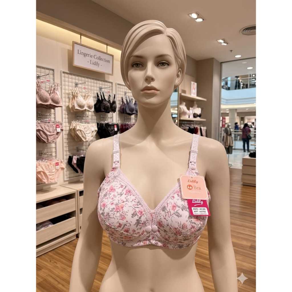 LIDILY Bra BH Menyusui Busa Tanpa Kawat Cup B Size 36 - 42 Top brand Original