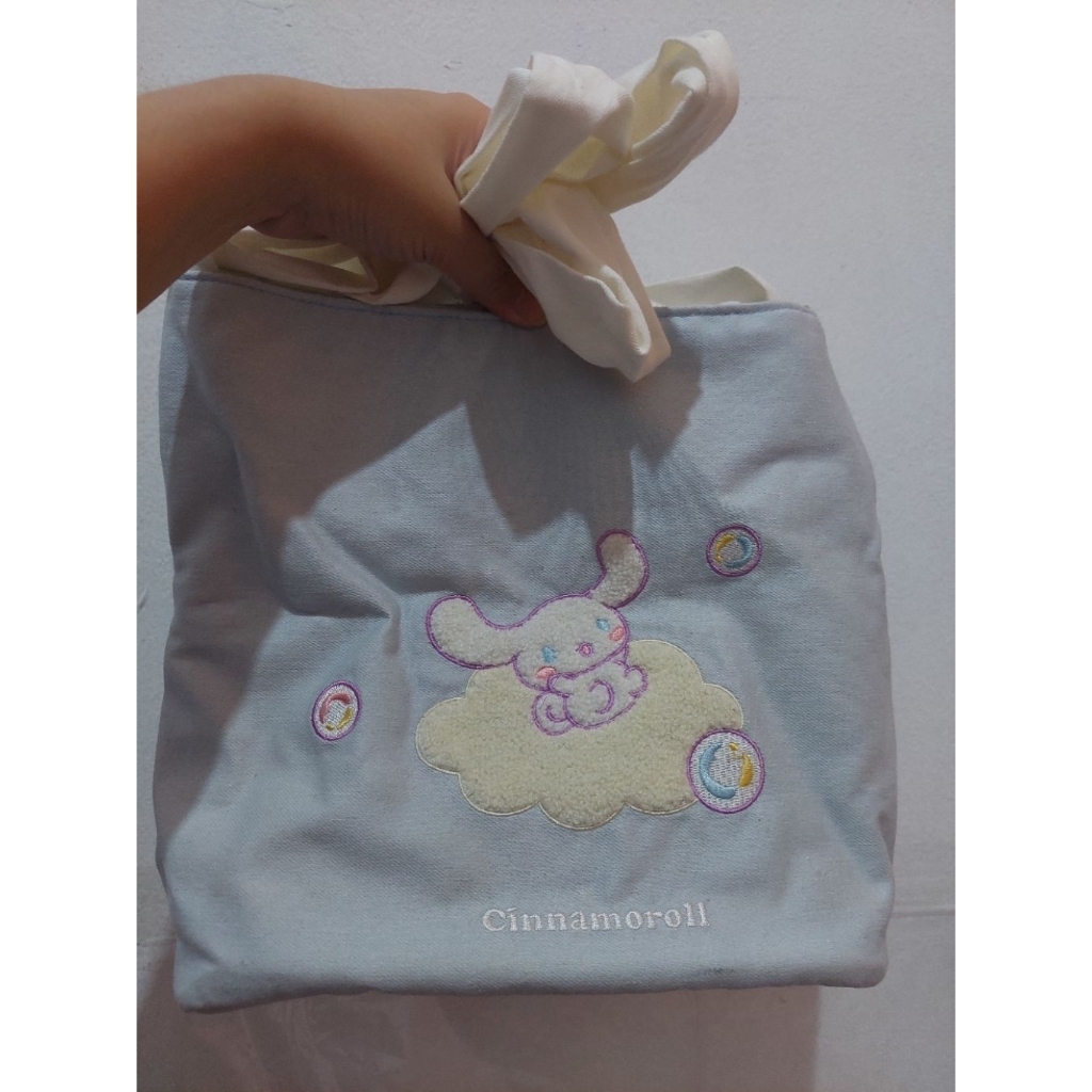 TAS SELEMPANG SLING BAG PITA SANRIO CINNAMOROLL BIRU ORIGINAL MINISO PRELOVED