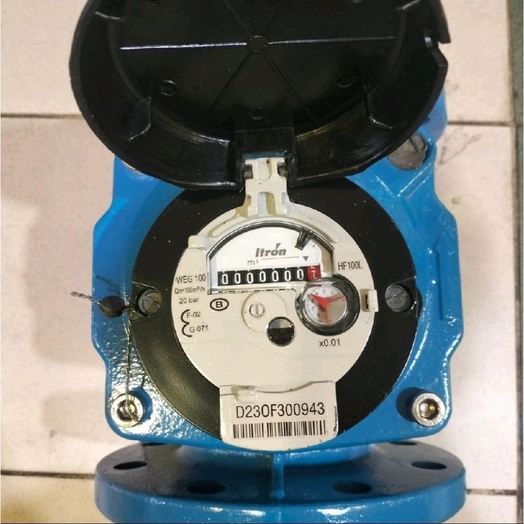 Water Meter Merk ITRON size 4 Inch DN 100mm Type WOLTEX WEG-100 PDAM Murah/Meteran Air Bersih ITRON 