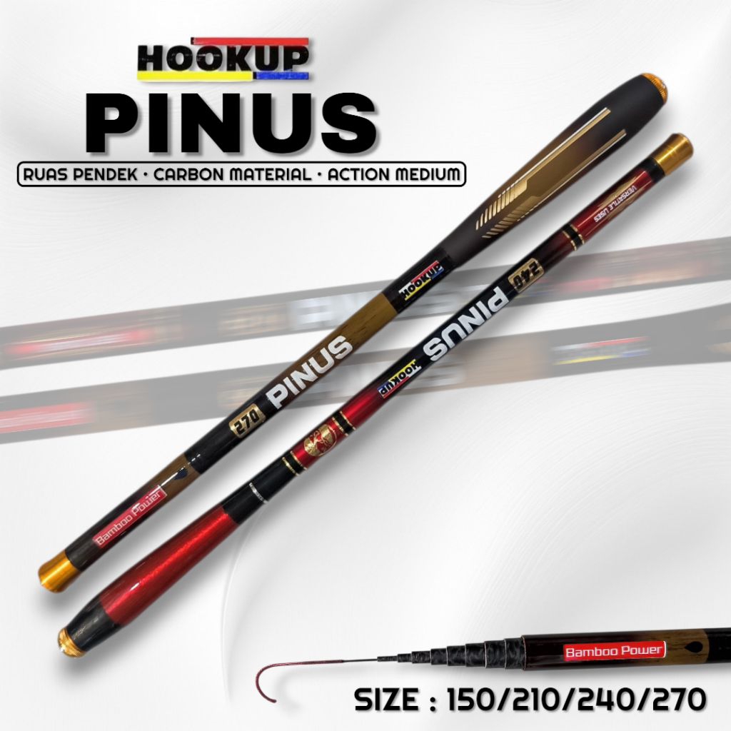 Joran Tegek Hookup Pinus Carbon Ruas Pendek Action Lentur
