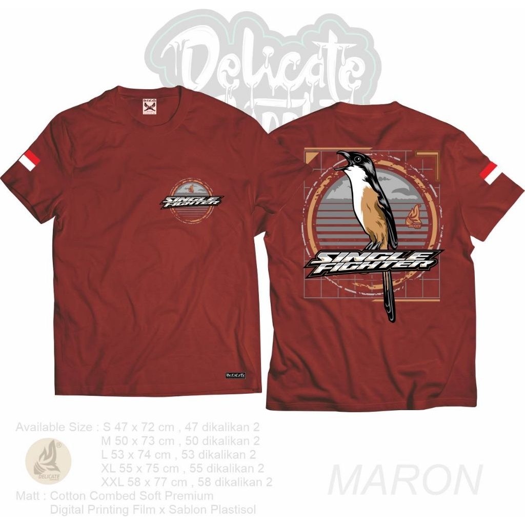 Kaos Pentet Burung Premium Policotton 24s COD Terbaru Kekinian