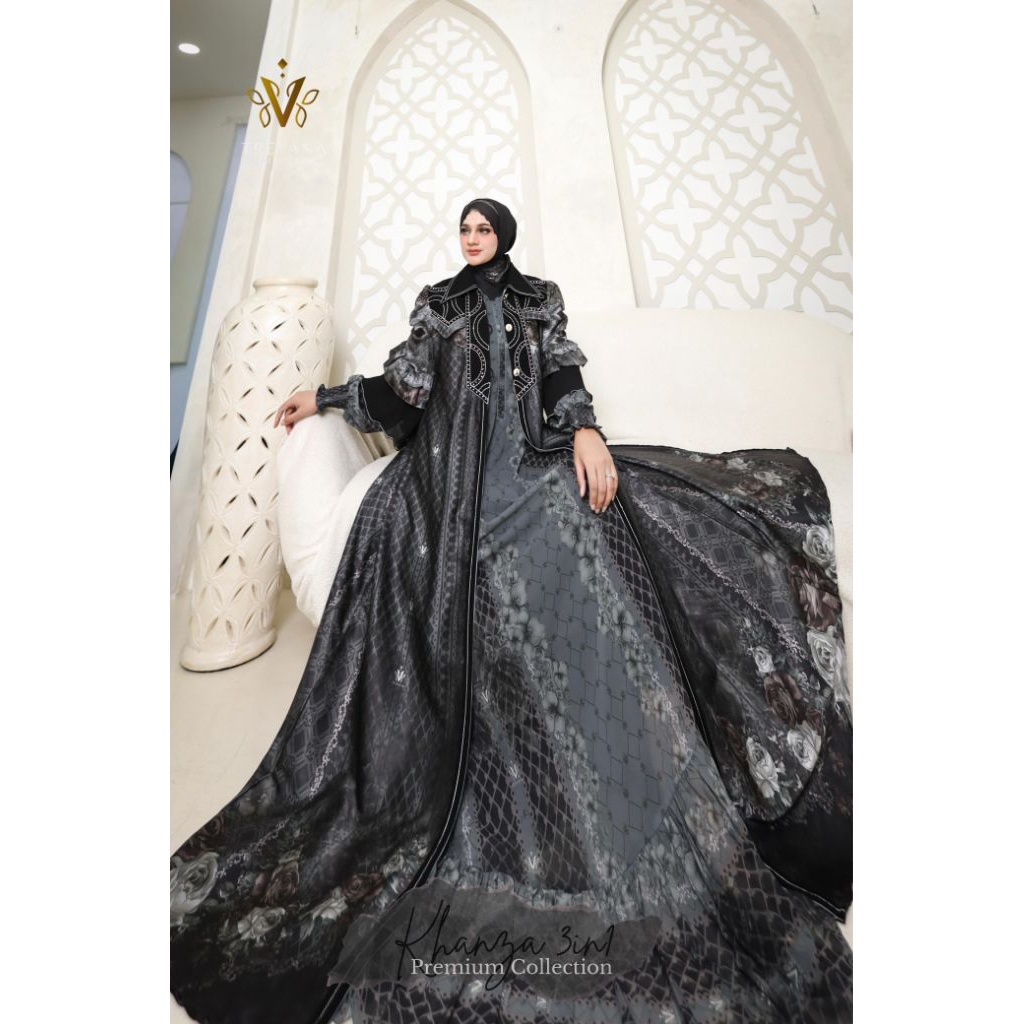 (COD) New Gamis Syari Khanza Series by Trevana Collection