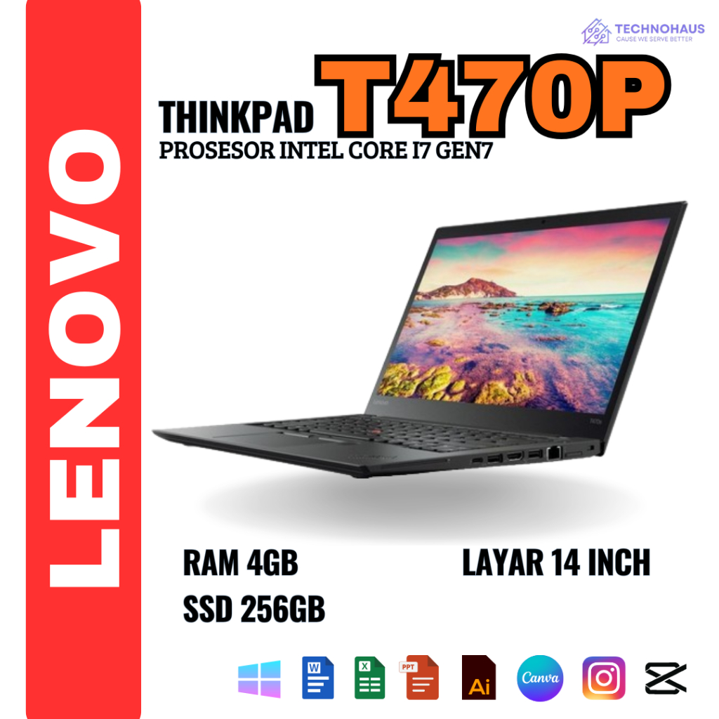 PROMO LAPTOP LENOVO THINKPAD T470P/T470/T470S CORE I5/I7 GEN 7 RAM 8/16GB SSD 256/512GB BERGARANSI