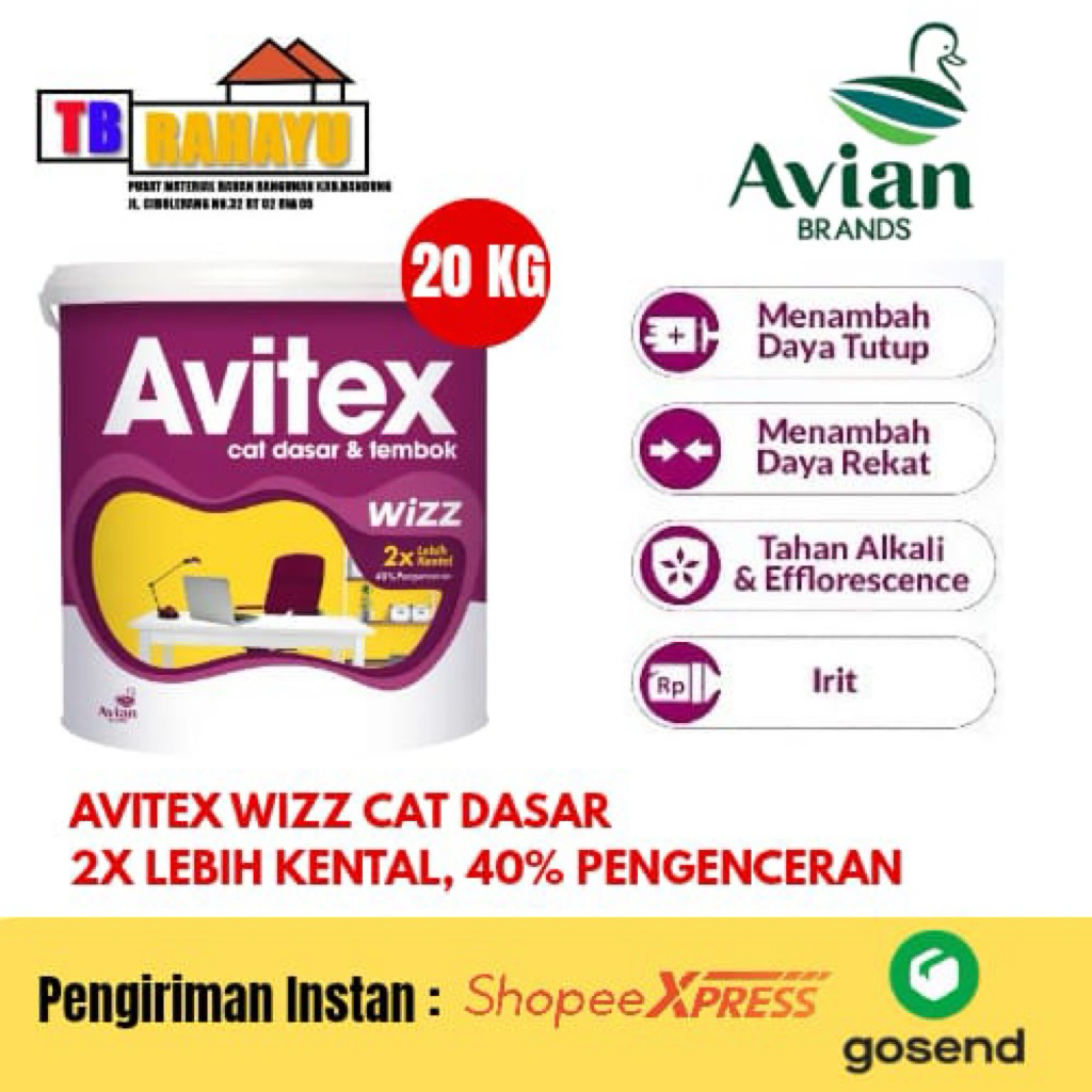 Cat Dasar Tembok Alkali Avitex Wizz - 20 KG
