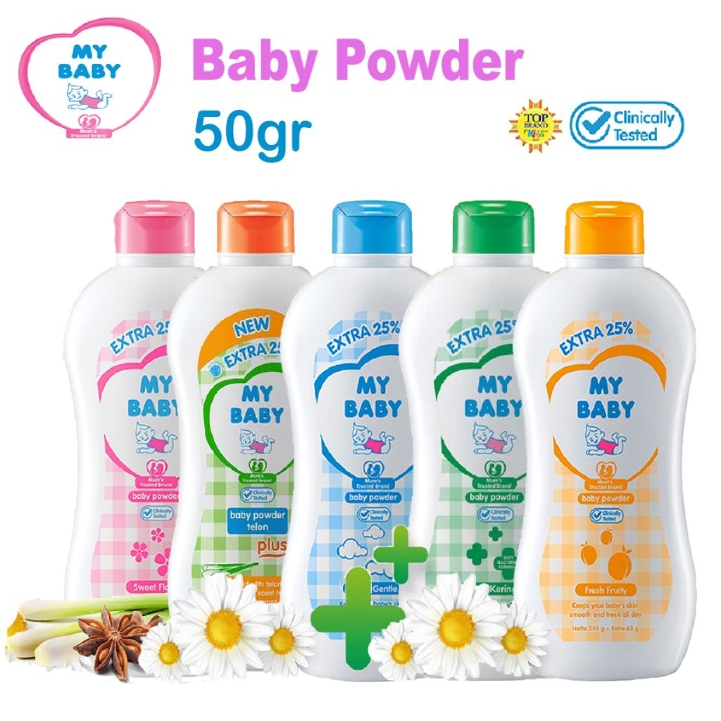 Beli 3 Botol Bedak My Baby 50 gram Paling kecil