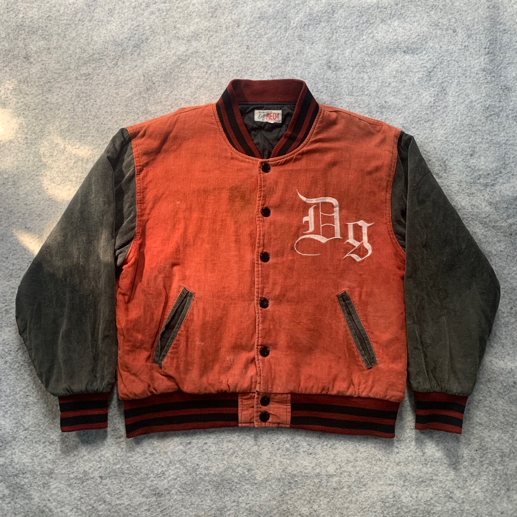 VARSITY CORDUROY VINTAGE LATTER RED4 USA