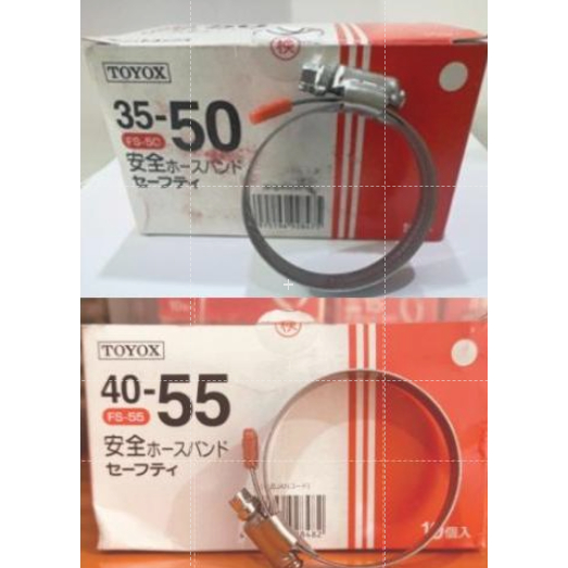 GARANSI READY KLEM TOYOX FS-40 FS-50 FS-55 FS-70 KLEM SELANG TOYOX FS40 27-40MM FS50 35-50MM FS55 40