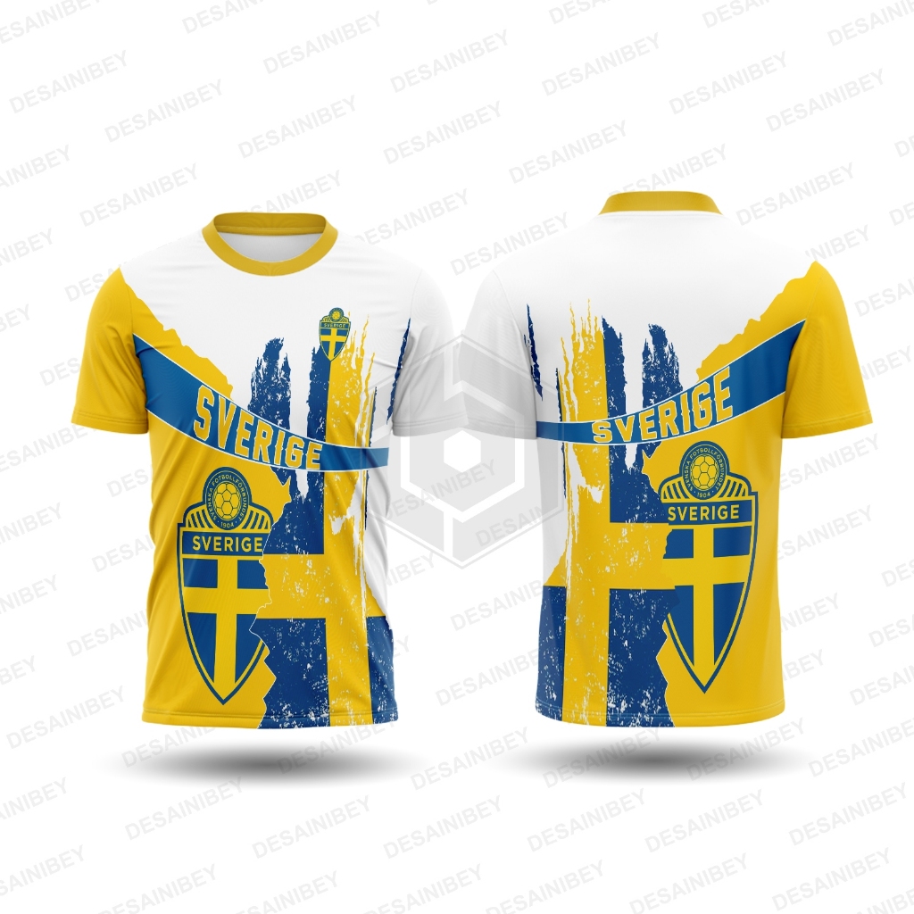 Baju Kaos Piala Dunia 2026 Swedia / Jersey Swedia Printing Art01
