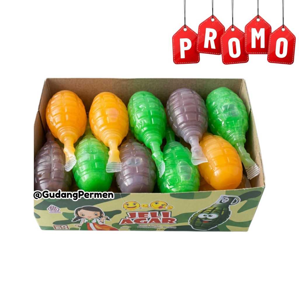 Qeqe Jeli Agar Granat isi 20 / Pudding Jelly Bentuk Geranat