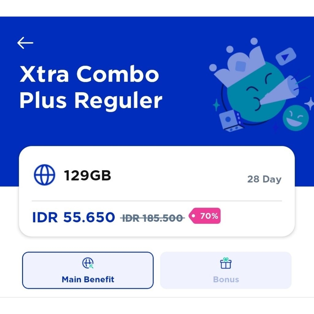Kartu XL Xtra Combo Plus Diskon 70%