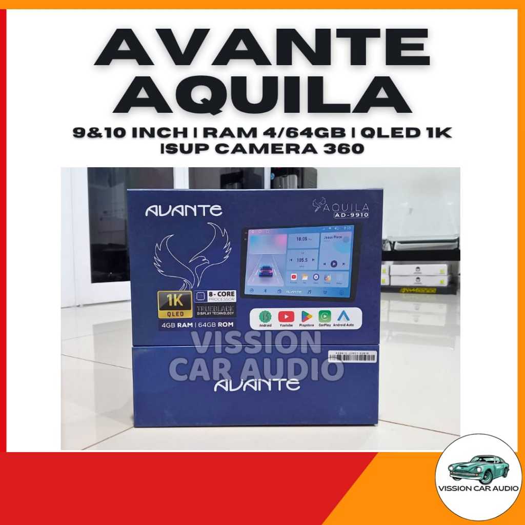 HEAD UNIT ANDROID AVANTE AQUILA AD-9910 4/64GB